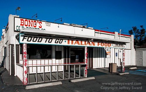 Bono's Italian Restaurant and Orange Stand Fontana California Photograph by Jeffrey Sward