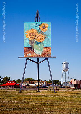 Van Gogh Sunflower Painting Goodland Kansas Photograph by Jeffrey Sward