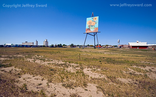 Van Gogh Sunflower Painting Goodland Kansas Photograph by Jeffrey Sward