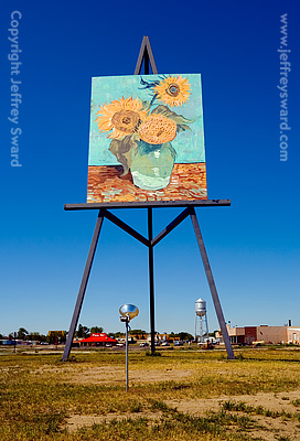 Van Gogh Sunflower Painting Goodland Kansas Photograph by Jeffrey Sward