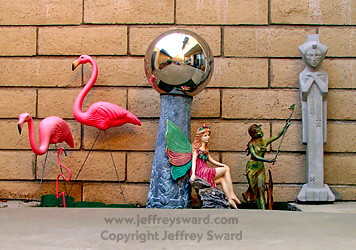 Pink Flamingoes by Don Featherstone in their Natural Habitat